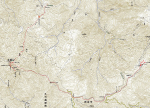 石鎚山～東赤石山　ルート（１）