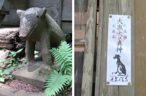 大嶽神社の狛犬・お札
