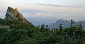 金峰山手前からの瑞牆山