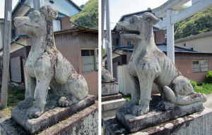若神子神社・一之鳥居の狛犬
