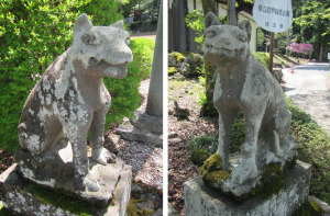 若神子神社・二之鳥居の狛犬