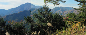 峰山から厳道峠方向
