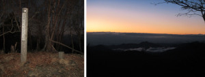 夜明けの酉谷山