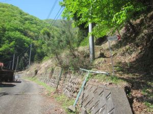 上和田　山道入口