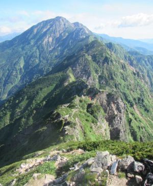 八峰キレットから五竜岳