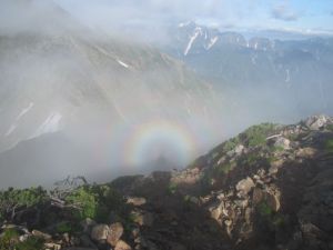 鹿島槍ヶ岳（北峰）のブロッケン